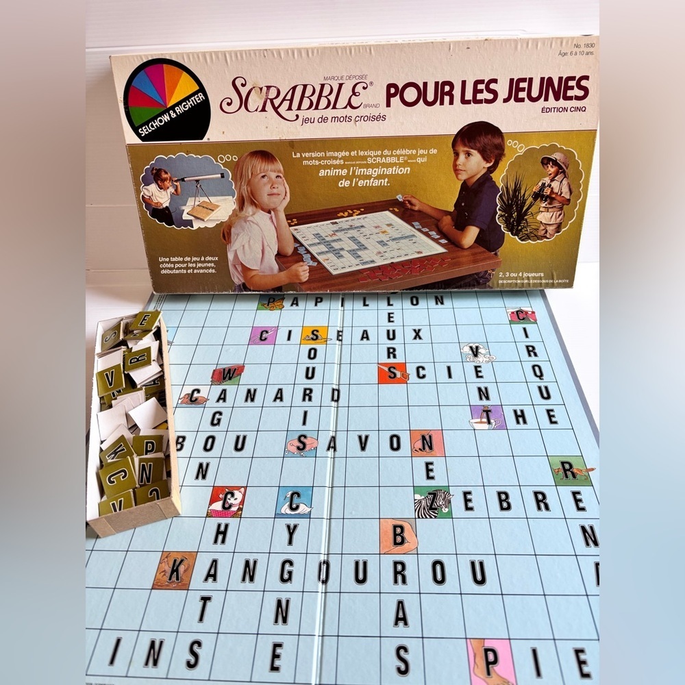 Vintage Scrabble pour les Jeunes Selchow Righter Édition 5